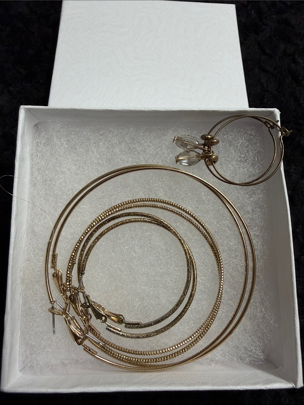 Gold-Tone Earrings Set - 4 Pairs